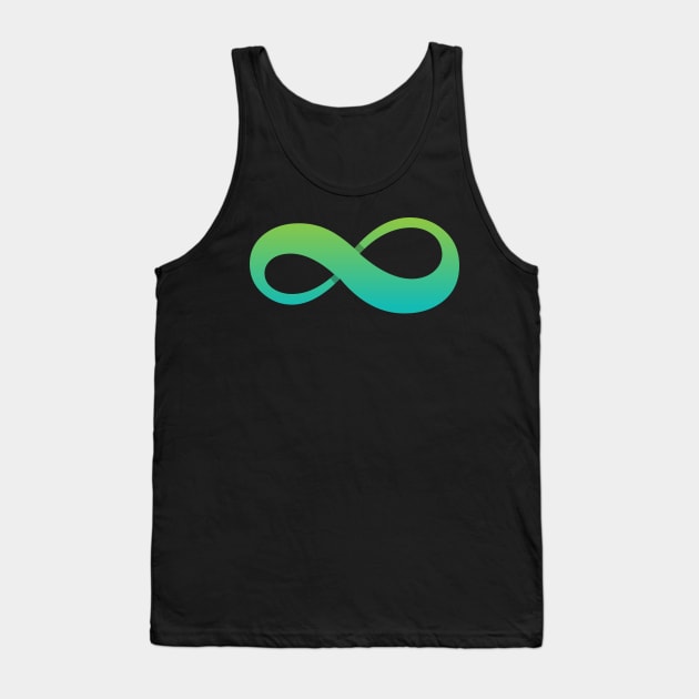 Infinity Green Tank Top by Spaksu